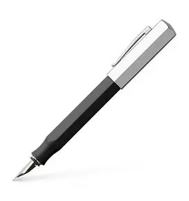 Ondoro Graphite Fountain Pen, Medium, Black