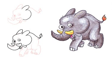 How to draw animals from numbers basic shape 