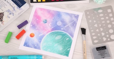 How to draw Space with Soft Pastel Art