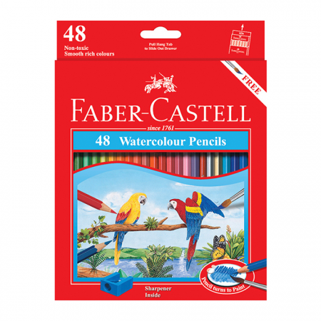 Faber Castell Watercolor Pencils 48Colors Set Water Soluble